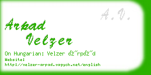 arpad velzer business card